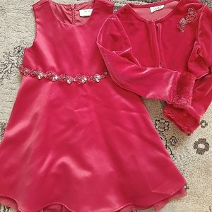 NWOT Youngland 2 Piece Fancy Red Formal Dress